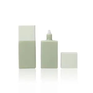 30ml boş kozmetik plastik PE ambalaj pembe yeşil güneş koruyucu taban kremi sıkılabilir şişe ile vidalı kapak