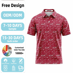 Broderie personnalisée anti-rides pour chemise |   T-shirt à <span class=keywords><strong>manches</strong></span> <span class=keywords><strong>courtes</strong></span> pour homme en coton 100% à séchage rapide |   Créez Votre Propre Marque de Vêtements de Golf Casual - Product Image 1