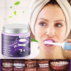 Polvere Dentifricia Esclusiva Transfrontaliera da 50g al Gusto Fragola e Menta, Sbianca le Macchie Arancioni, Rinfresca l'Alito, Uso Domestico, Formato Regolare - Product Image 1