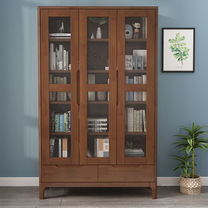 Großhandels preis Wohn möbel Schul büro Holz Bücherregal Bibliothek Bücherregal mit Schublade für Wohnzimmer - Product Image 2