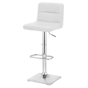 Modern Design PU Leather Kitchen White Bar Stools Footrest Covers