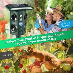 New sjz <span class=keywords><strong>PIR</strong></span> cảm biến chuyển động năng lượng mặt trời Powered siêu âm động vật <span class=keywords><strong>Repeller</strong></span> ngoài trời từ chối mèo con chó chim rắn chuột chũi Repellent - Product Image 3