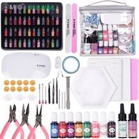 Colle uv transparente pour manucure, g gratuit de colle époxy uv, kit boucles d'oreilles artisanal à faire soi-même, résine bijoux fait à la main avec pigment