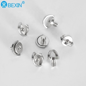 BEXIN accesorios de cámara de vídeo profesional D-bolt Acero inoxidable ranurado 1/4 "tornillo de cámara y tuerca con anillo D - Product Image 3