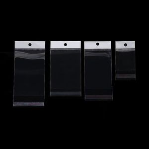 Sacs auto-adhésifs OPP avec bande de fermeture, sacs à bande longue, sacs plats à bande de fermeture blanche, sacs nacrés, sacs à bijoux, en stock directement de l'usine. - Product Image 5