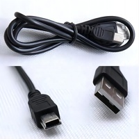 Cable cargador de datos USB 2,0 personalizado tipo A macho a Mini B 5 pines tipo T V3 Cable para reproductores de MP3 Dash Cam receptor GPS