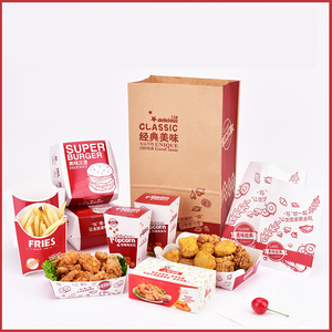 Boîte de pizza de poulet frit, hamburgers en carton personnalisés à bas prix, boîtes de frites en gros, emballage alimentaire - Product Image 5