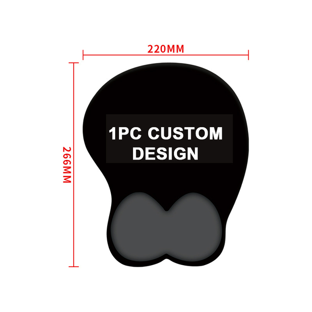 Custom 1PC Ergonomic Gaming Mousepad Wrist Rest Support Custom Made Unique Elastic Fabric Surface Soft Computer Mouse Pad