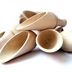 Cuillère en bois écologique classique multi-usages avec manches longs et courts pour cuisine, café, thé, sel de bain - Product Image 6