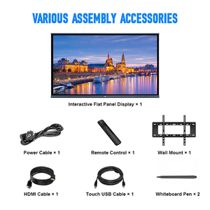 ไวท์บอร์ดอินเทอร์แอคทีฟขนาด 65 นิ้ว ระบบ Android 15/14 และ Windows 10/11 Pro ความละเอียด 4K UHD รองรับการสัมผัสอินฟราเรด 40 จุด พร้อม OPS สำหรับโรงเรียน - Product Image 5