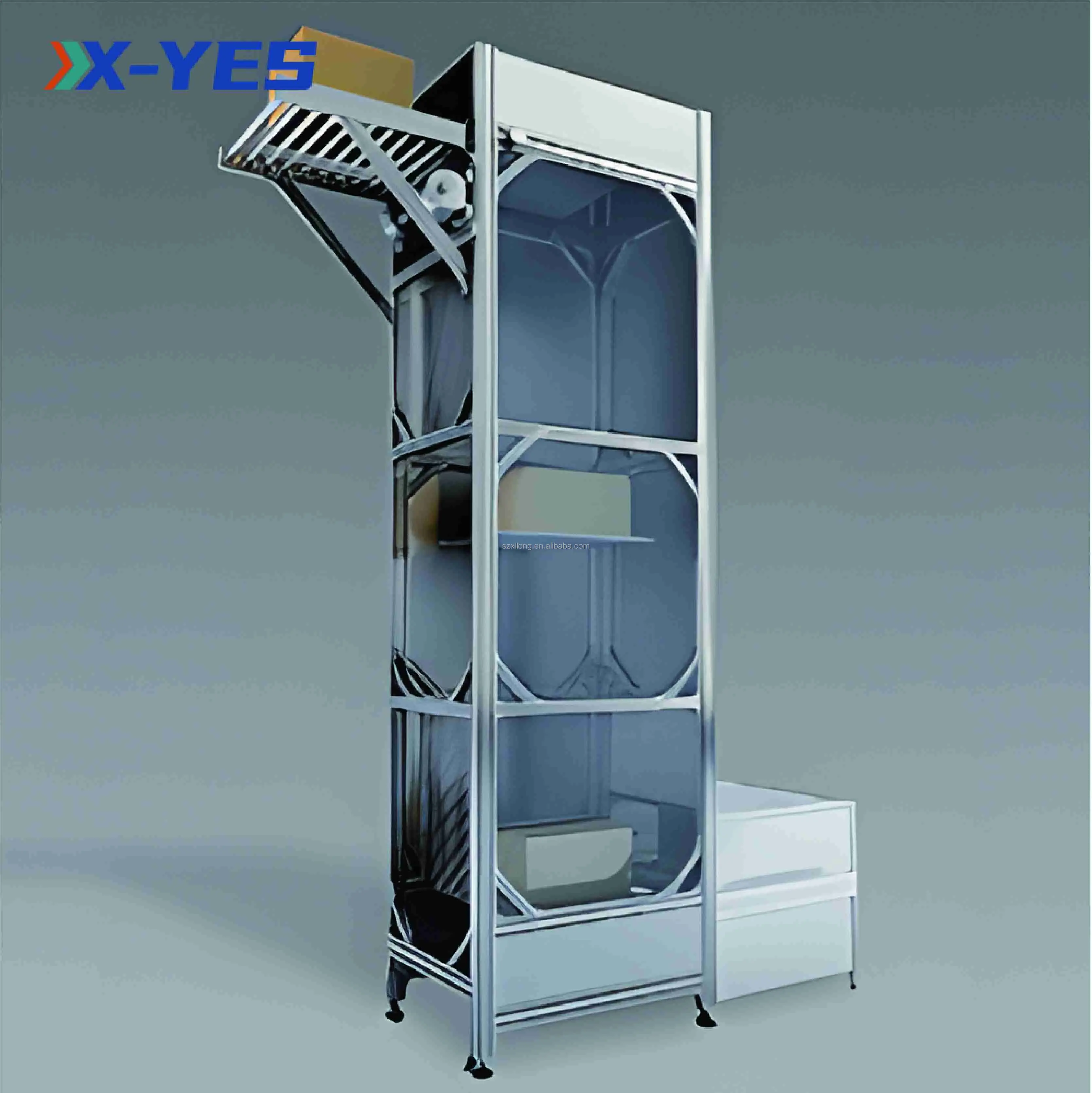 X-YES High Efficiency Products Vertical Mezzanine Goods Lifting Conveyor Machine