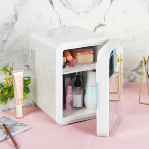<span class=keywords><strong>Mini</strong></span>-Réfrigérateur Thermoelectrique Portable pour Chambre à Coucher et Maison, Cosmétiques et Soins du Visage, Avec Miroir <span class=keywords><strong>Lumineux</strong></span> LED - Product Image 3