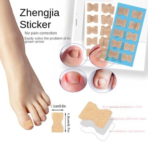 Fuß <span class=keywords><strong>Lala</strong></span> Zehen nagel Korrektur Aufkleber Kunststoff Selbst klebende Nagel Inlay für Rillen korrektur kleber frei - Product Image 1