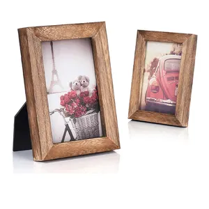 Home decoration desktop or wall dual purpose photo frame best selling crafts gifts wooden photo frame