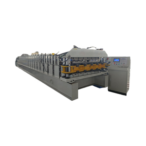 Double Layer <strong>Roofing</strong> Sheet <strong>Machine</strong> TR6 TR8 Trapezoidal Tile <strong>Making</strong> <strong>Machine</strong> with Gear &amp; Bearing 7.5KW Motor 380V - Product Image 1
