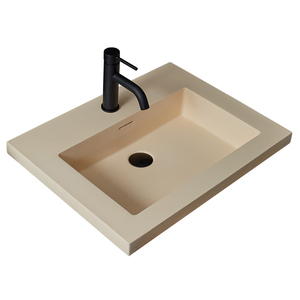 top 10 brand square type artificial semi recessed stone sink