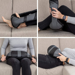Pistolet de massage Shiatsu avec fonctions de pétrissage, de chaleur et de contrôle du temps pour soulager les douleurs musculaires du cou, des épaules et du corps entier, en cuir PU - Product Image 6