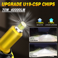 Pièces automobiles CSP Puce Phare LED H1 360 H7 H11 9005 9006 H4 22000lm Voiture Led Lumière