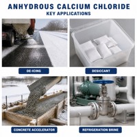 Chlorure de calcium anhydre en poudre, haute pureté, qualité industrielle, produit chimique