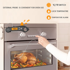 Thermomètre numérique à double sonde pour viande, lecture instantanée, grand écran rétroéclairé, thermomètre de cuisine avec sonde externe - Product Image 4