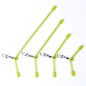 Vente en gros <span class=keywords><strong>Tube</strong></span> de pêche en plastique porte-<span class=keywords><strong>canne</strong></span> à flotteur pour la pêche en mer avec perles phosphorescentes et plusieurs hameçons matériel de pêche - Product Image 1