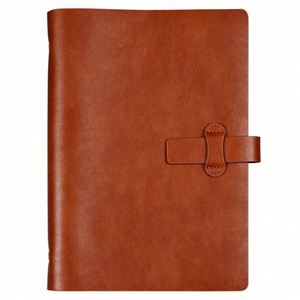 Vintage Journal Loose-<b>leaf</b> A5 Business Office Notebook for Business Office Stationery Cowhide Cover Notebook - Product Image 1
