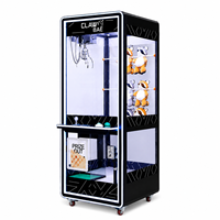Machine à griffes commerciale, jeu d'arcade à monnayeur, attrape-peluches moderne à LED, équipement de distribution de prix, version anglaise, garantie 1 an, pour 6 ans et plus