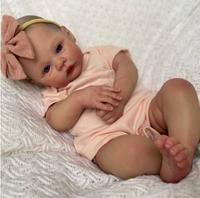 Poupée Reborn de 18 pouces, corps entièrement en tissu doux, jouet bébé simulé en résine