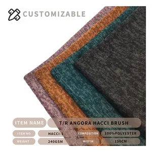SHAOXING YUEYANG TEXTILE Hot selling new fashion Hacci ANGORA WITH FLOCKING STRETCH customize Knitting Jersey Fabric
