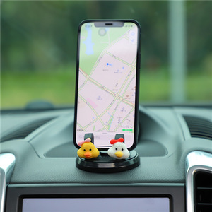 Support de téléphone de voiture en forme de cygne, adhésif, pour tableau de bord, pour la navigation, accessoire intérieur créatif en plastique - Product Image 3