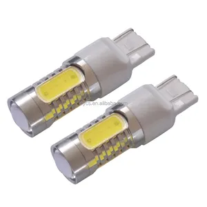 7443 COB 7.5W Led 꼬리 정지 램프 자동 조명 시스템 자동차 Led 전구 회전 신호 역 브레이크 백업 주차 후방 램프