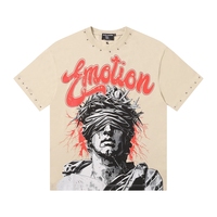 T-shirt à manches courtes surdimensionné ultra imprimé MIXED EMOTION, tendance streetwear, incontournable pour homme