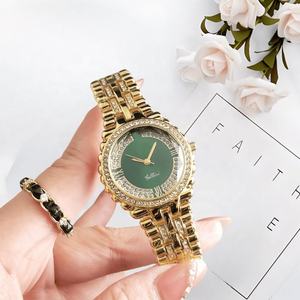 Reloj de Lujo Personalizado para Mujer de Negocios, con Diamantes, Caja de Aleación, Correa de Acero Inoxidable, Esfera Negra de 38 mm, Números Romanos - Product Image 4