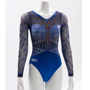 <span class=keywords><strong>Justaucorps</strong></span> de gymnastique sans manches pour enfants, personnalisé, de haute qualité, avec motifs par sublimation, pour l'entraînement, collection Équipe Amérique Europe - Product Image 4