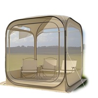 Tente bulle panoramique 360° portable et rapide en PVC Oxford transparent pour camping extérieur transfrontalier, 3000 mm, 2 personnes