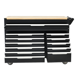 Premium Garage Workshop <b>Rolling</b> <b>Tool</b> Cabinet with 12 Lockable Drawers and Wooden Top - Product Image 4