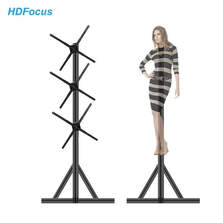 Hdfocus 1152Pcs 3D Hologram In The Air Advertising Display Led Fan 361 Holographic Display Led 3D Hologram Holographic Fan