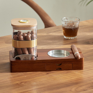 Boîte à cigares en bois multifonctionnelle, boîte de rangement et d'humidification pour cigares, vente en gros de boîtes en bois - Product Image 4