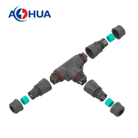 Connexion rapide T câble séparateur M20 300V 15A Nylon étanche té prise assemblé LED éclairage câble d'alimentation connecteur 2Pin