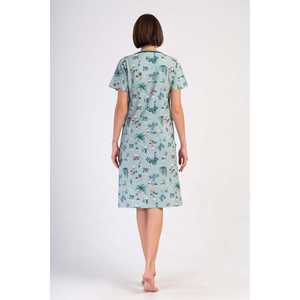 Women's Zip-Up Home <b>Dress</b> Draped Decoration Short-Sleeve Pocket Square Collar Formal Party Style XS Size for <b>Club</b> Day Occasions - Product Image 1