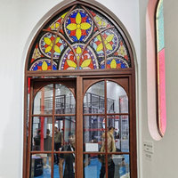 Motifs personnalisés, art coloré, décoration, impression numérique 3D, vitrail, verre d'église, plafonds, portes et fenêtres, dôme