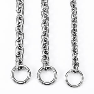 Collar de perro de eslabones cubanos de acero y titanio a prueba de explosiones personalizado, antimordedura collar de cadena, collares de entrenamiento para cachorros y gatitos - Product Image 3