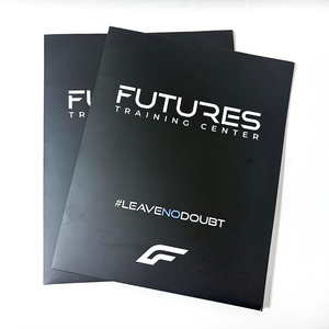 Custom Print Matt Office <strong>Document</strong> Presentation Pocket <strong>Folder</strong> Paper File Cardboard Black File <strong>Folder</strong> With Logo Spot UV - Product Image 2