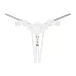 String sexy avec pendentif en strass, dentelle brodée, lingerie exotique, culotte à paillettes, sous-vêtements érotiques, vêtements de nuit - Product Image 5