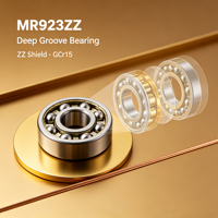 Roulement à billes à gorge profonde 2.3-9-3mm MR923ZZ en acier GCr15 à double écran P6 ZV4 pour pièces de robot