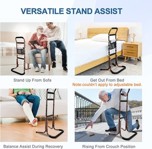 Bastones de Apoyo para Caminar LQX HEPO para Personas Mayores, Ayuda para el Equilibrio y la Movilidad Diaria con 4 Puntas, Barras de Apoyo para Inodoro para Ancianos - Product Image 5