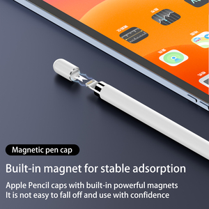 หัวปากกาสำรองสำหรับ <span class=keywords><strong>Apple</strong></span> <span class=keywords><strong>Pencil</strong></span> รุ่นที่ 2/ รุ่นที่ 1 ทำจากวัสดุซิลิโคนสีขาว - Product Image 4