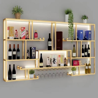 Étagère murale minimaliste industrielle, étagère flottante pour vin, armoire pour petit salon, décoration de bar à domicile