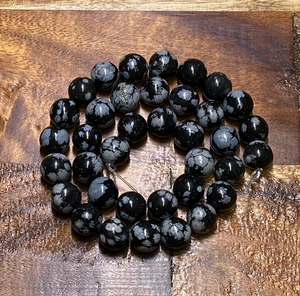 <span class=keywords><strong>Ossidiana</strong></span> Naturale Fiocco di Neve 13" Rondelle a Forma Rotonda Perline Lisce per Gioielli Come Cavigliere Bracciali da Donna 1 Filo Completo - Product Image 4