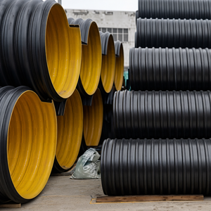 ท่อระบายน้ำใต้ดินแบบลูกฟูกเสริมเหล็ก HDPE SN8 SN12.5 ขนาด DN200-DN3000 สำหรับระบายน้ำเสีย ได้รับการรับรองมาตรฐาน ISO CE SASO - Product Image 3